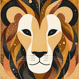 Ultra Soft Area Rug, Non Slip, Stain Resistant, Washable Area Rugs for Living Room, Bedroom, Charming Lion Jungle Aesthetic(Brown)