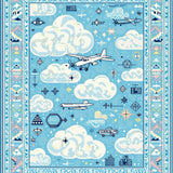 Vintage Whimsical Airplane Fantasy(Blue)