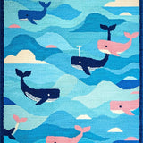 Ultra Soft Area Rug, Non Slip, Stain Resistant, Washable Area Rugs for Living Room, Bedroom, Lively Coastal Escape Imagery(Blue)