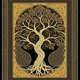 Ultra Soft Area Rug, Non Slip, Stain Resistant, Washable Area Rugs for Living Room, Bedroom, Bold Celtic Artful Representation(Gold)