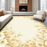 Ultra Soft Area Rug, Non Slip, Stain Resistant, Washable Area Rugs for Living Room, Bedroom, Tranquil Bloom Absorbent Beige Bath Non Skid Floral(Beige)