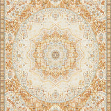 Ultra Soft Area Rug, Non Slip, Stain Resistant, Washable Area Rugs for Living Room, Bedroom, Beautiful Circle Area Ivory & Beige(Beige)