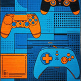 Ultra Soft Area Rug, Non Slip, Stain Resistant, Washable Area Rugs for Living Room, Bedroom, Whimsical Colorful Gaming Design(Blue)