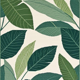 Ultra Soft Area Rug, Non Slip, Stain Resistant, Washable Area Rugs for Living Room, Bedroom, Elegant Leaf Motif Aesthetic(Green)