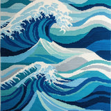 Dynamic Oceanic Ripple Motif(Blue)