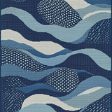 Ultra Soft Area Rug, Non Slip, Stain Resistant, Washable Area Rugs for Living Room, Bedroom, Tropical Coral Geometric Artistry(Blue)