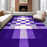 Ultra Soft Area Rug, Non Slip, Stain Resistant, Washable Area Rugs for Living Room, Bedroom, Vibrant Modern Artistic Wave Design(Purple)