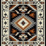 Bold Tribal Motifs with Earthy Tones(Black)