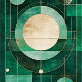 Ultra Soft Area Rug, Non Slip, Stain Resistant, Washable Area Rugs for Living Room, Bedroom, Modern Geometric Circles(Green)
