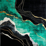 Chic Black and Green Harmony(Black)