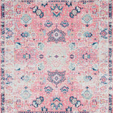 Ultra Soft Area Rug, Non Slip, Stain Resistant, Washable Area Rugs for Living Room, Bedroom, Modern Chic Abstract Motif(Pink)