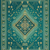 Whimsical Colorful Rag Weave(Green)