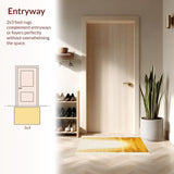 Ultra Soft Area Rug, Non Slip, Stain Resistant, Washable Area Rugs for Living Room, Bedroom, Dynamic Modern Sunray Illustration(Gold)