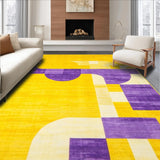 Ultra Soft Area Rug, Non Slip, Stain Resistant, Washable Area Rugs for Living Room, Bedroom, Happy Artistic Textured Style(Yellow)
