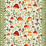 Ultra Soft Area Rug, Non Slip, Stain Resistant, Washable Area Rugs for Living Room, Bedroom, Serene Green Tones with Nature Elements(White)