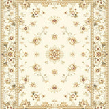 Ultra Soft Area Rug, Non Slip, Stain Resistant, Washable Area Rugs for Living Room, Bedroom, Refined Cream and Beige with Traditional Oriental Floral Design(Beige)