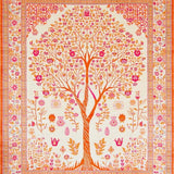 Ultra Soft Area Rug, Non Slip, Stain Resistant, Washable Area Rugs for Living Room, Bedroom, Vibrant Floral Tree Motif(White)