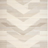 Ultra Soft Area Rug, Non Slip, Stain Resistant, Washable Area Rugs for Living Room, Bedroom, Contemporary Striped Earthy Elegance(Beige)