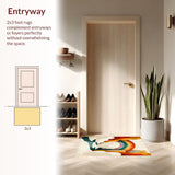 Ultra Soft Area Rug, Non Slip, Stain Resistant, Washable Area Rugs for Living Room, Bedroom, Elegant Contemporary Rainbow Design(Orange)