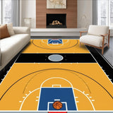 Ultra Soft Area Rug, Non Slip, Stain Resistant, Washable Area Rugs for Living Room, Bedroom, Stylish Athletic Patterned Accent(Yellow)