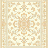 Tranquil Medallion Area with Ornate Scrolls and Classic Filigree Motifs(Beige)