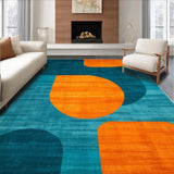 Ultra Soft Area Rug, Non Slip, Stain Resistant, Washable Area Rugs for Living Room, Bedroom, Vibrant Mid Century Modern Hallway Rug(Blue)