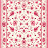 Ultra Soft Area Rug, Non Slip, Stain Resistant, Washable Area Rugs for Living Room, Bedroom, Vibrant Tropical Bloom Design(White)