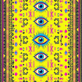 Ultra Soft Area Rug, Non Slip, Stain Resistant, Washable Area Rugs for Living Room, Bedroom, Mystical Geometric Velvet Accent(Yellow)