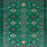 Ultra Soft Area Rug, Non Slip, Stain Resistant, Washable Area Rugs for Living Room, Bedroom, Elegant Antique Floral Arrangement(Green)