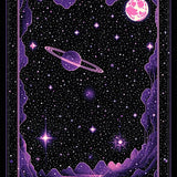 Ultra Soft Area Rug, Non Slip, Stain Resistant, Washable Area Rugs for Living Room, Bedroom, Cosmic Whimsical Star Motif(Purple)