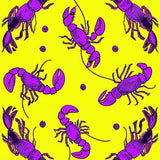 Ultra Soft Area Rug, Non Slip, Stain Resistant, Washable Area Rugs for Living Room, Bedroom, Festive Lobster Graphic Delight(Yellow)