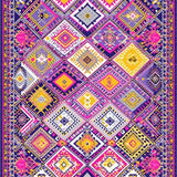 Chic Multi Colored Diamond Motif(Pink)