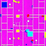 Ultra Soft Area Rug, Non Slip, Stain Resistant, Washable Area Rugs for Living Room, Bedroom, Joyful Pink and Yellow Artistic Layout(Pink)