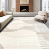 Chic Two Tone Abstract Linear Motif(Beige)