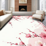 Ultra Soft Area Rug, Non Slip, Stain Resistant, Washable Area Rugs for Living Room, Bedroom, Tranquil Nature-Inspired Decorative Element(Pink)