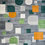 Vibrant Geometric Earthy Tones(Gray)