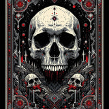 Ultra Soft Area Rug, Non Slip, Stain Resistant, Washable Area Rugs for Living Room, Bedroom, Dark Occult Inspired Decor(Black)