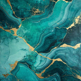 Dreamy Teal and Gold Harmony(Blue)