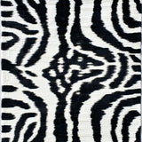 Ultra Soft Area Rug, Non Slip, Stain Resistant, Washable Area Rugs for Living Room, Bedroom, Black and White Zebra Entryway Non-Slip Runner(Black)