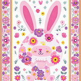 Whimsical Colorful Bunny Print(Pink)