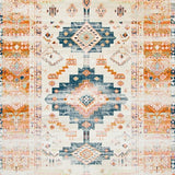 Ultra Soft Area Rug, Non Slip, Stain Resistant, Washable Area Rugs for Living Room, Bedroom, Minimalist Bright Geometric Elements(Orange)