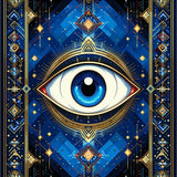 Blue Tones Welcome Mat(Blue)