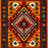Ultra Soft Area Rug, Non Slip, Stain Resistant, Washable Area Rugs for Living Room, Bedroom, Red Orange Tribal Entryway Non-Slip Carpet(Red)