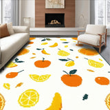 Ultra Soft Area Rug, Non Slip, Stain Resistant, Washable Area Rugs for Living Room, Bedroom, Stylish Modern Playful Aesthetic(Orange)