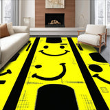 Ultra Soft Area Rug, Non Slip, Stain Resistant, Washable Area Rugs for Living Room, Bedroom, Eclectic Y2K Graphic Statement(Yellow)