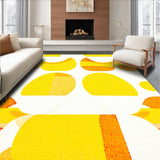 Ultra Soft Area Rug, Non Slip, Stain Resistant, Washable Area Rugs for Living Room, Bedroom, Vibrant Abstract Color Palette(Yellow)