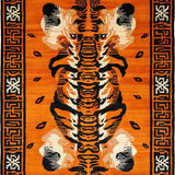 Ultra Soft Area Rug, Non Slip, Stain Resistant, Washable Area Rugs for Living Room, Bedroom, Striking Rustic Wildlife Motif(Orange)