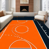 Ultra Soft Area Rug, Non Slip, Stain Resistant, Washable Area Rugs for Living Room, Bedroom, Dynamic Basketball Graphic Artistry(Orange)