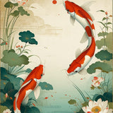 Elegant Earthy Fish Decor(Red)
