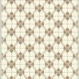 Dune Mosaic Area Featuring Symmetrical Geometric Tilework(Beige)